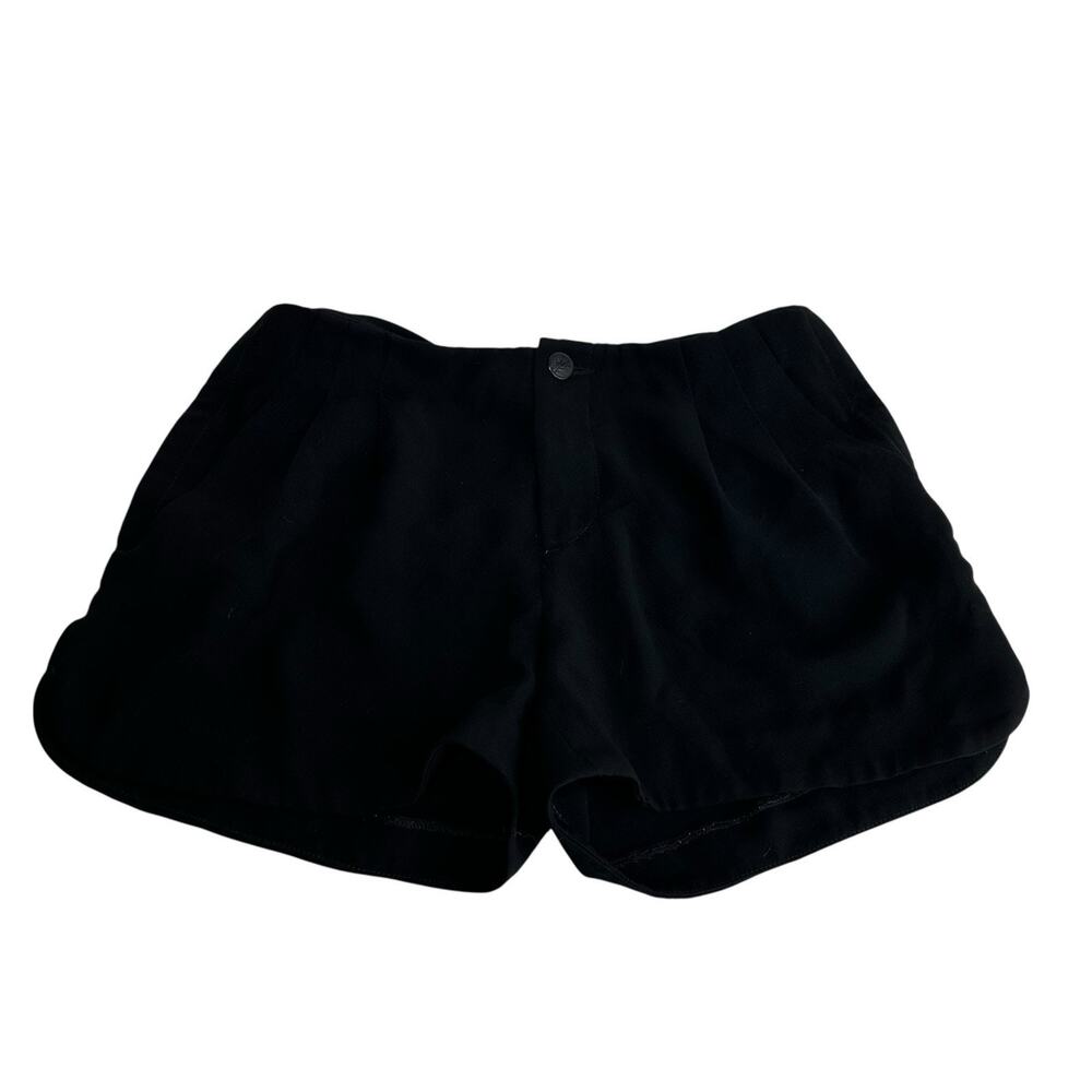 Rag & Bone New York Black pleated pockets triacetate mid rise Mini Shorts Size 0